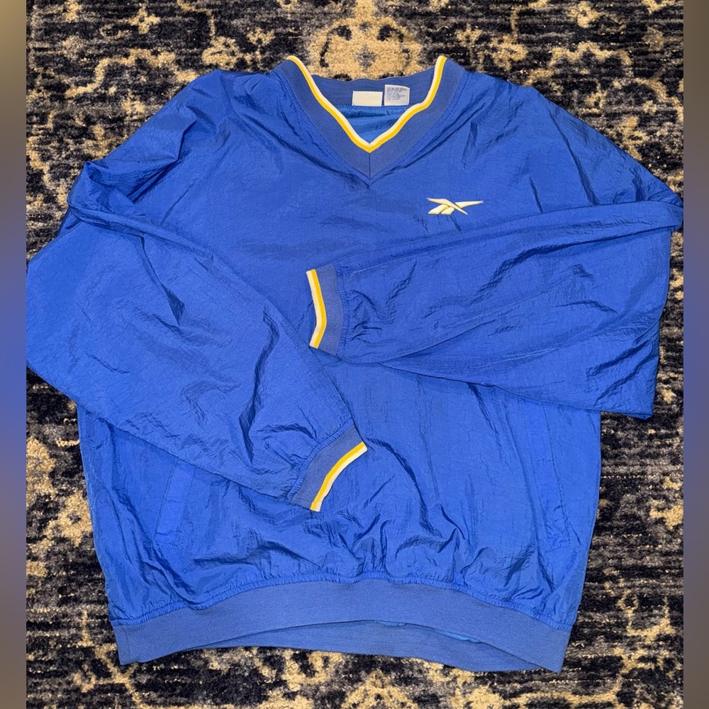 Vintage Reebok Windbreaker Blue Baggy Size XL